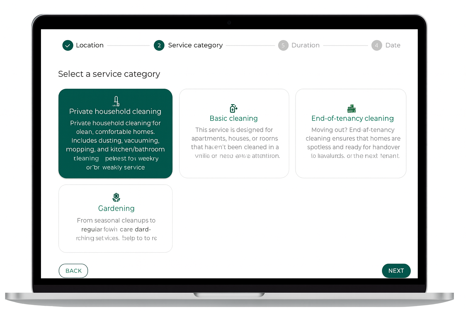 Customer browsing cleaner profiles on CleanPrimeTime search results page